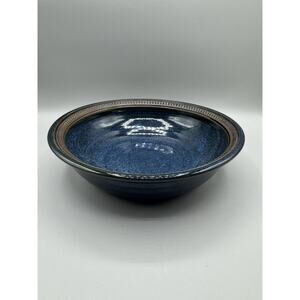 Jon Graham Bowl Studio Art Pottery Ohio Blue Speckled Hand Thrown